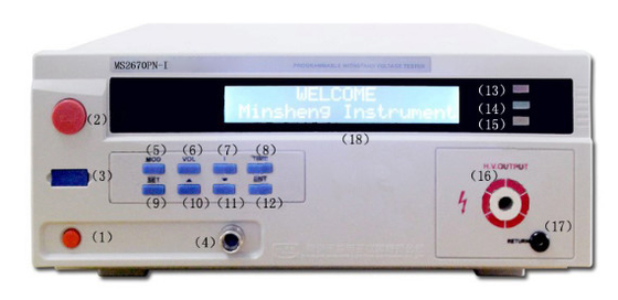 O controle de programa de MS2670PN suporta o verificador da tensão