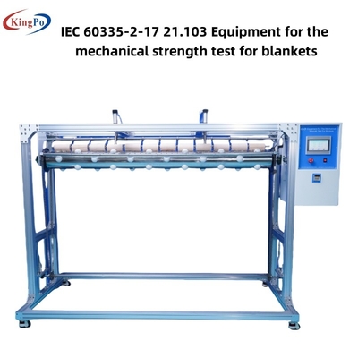 IEC 60335-2-17 21.103 Equipamento para o ensaio de resistência mecânica de cobertores